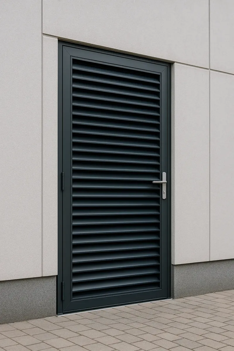 steel louvred doors - professional steel doors available in Anglesey from UK manufacturers